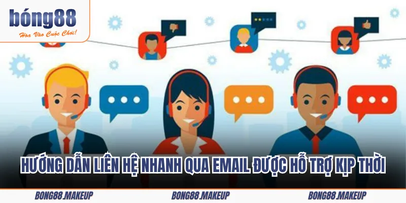 Hướng dẫn liên hệ nhanh qua email được hỗ trợ kịp thời